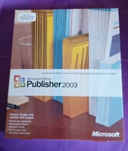 MICROSOFT PUBLISHER 2003 BOXED GENUINE FULL RETAIL WITH PRODUCT KEY 