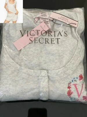 New Victorias Secret Cotton Thermal Short PJ Set sleepwear Pajama Lingerie M - Image 1 of 2