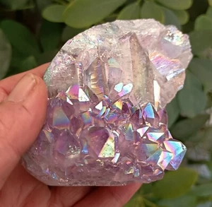 364g Rainbow Aura Amethyst Bismuth Titanium Silicon Cluster Specimen 1 - Picture 1 of 15