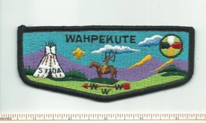 DQ SCOUT BSA OA LODGE 53 WAHPEKUTE PB FLAP TWIN VALLEY COUNCIL MN WWW INSIGNIA ! - Picture 1 of 2