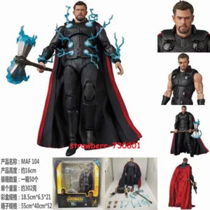 Mafex No.104 Thor Action Figure The Avengers PVC Model Toy Box Collection Gift - Picture 1 of 12
