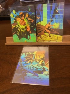 1992 Batman Six Flags Hologramm Karten Set 3 von 4 Top Zustand - Bild 1 von 4