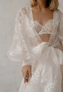 Albornoz de seda para mujer bata larga satinada ropa de dormir bikini cover up talla grande - Imagen 1 de 19