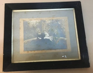 Vintage framed photo victorian picture haunted house black and white photograph - Picture 1 of 6