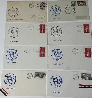 X-15 Test Flight Pilot John B McKay Lot of 8 covers-Flights #32,115,119,121,132 - Image 1 of 4