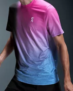 On Running Tennis Court Shirt - Pink/Blue/Black - LIMITED EDITION - Size SMALL - Picture 1 of 4