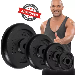 Hantelscheiben Gewichte Gewichtsscheiben Gusseisen Scheiben 2x 10 Kg 30mm Set - Bild 1 von 5