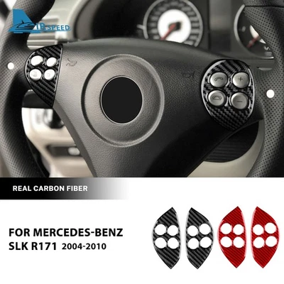Adesivo de fibra de carbono para painel de volante Mercedes-Benz SLK 2004-2010 - Imagem 1 de 4