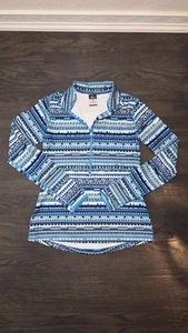 Camiseta Pullover Nike Pro Dri-Fit Talla Grande Azul Geométrica Cuarto Cremallera Manga Larga - Imagen 1 de 7