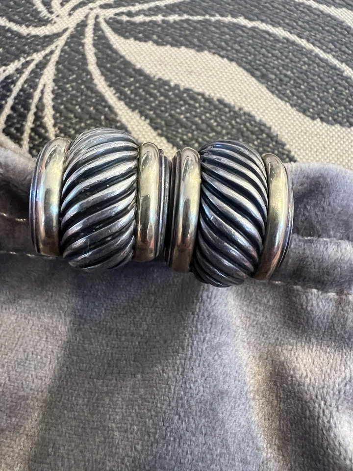 David Yurman Sterling/14k Designer Earrings - Image 1 of 4