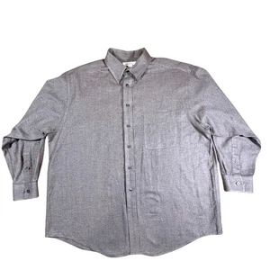 Turnbury XL grau Fischgrät Button Down Langarm Baumwolle Freizeithemd - Bild 1 von 6