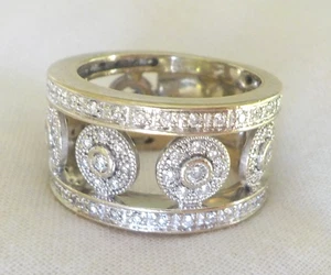 Charriol 18k White Gold Cutout Cluster Diamond Ring - 10.2 gms, Sz 5.5, 0.52 ctw - Picture 1 of 15