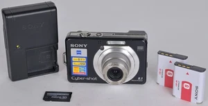 EX++ Cámara digital compacta Sony Cybershot DSC-W100 8,1 MP 3X con zoom probada NEGRA - Imagen 1 de 9