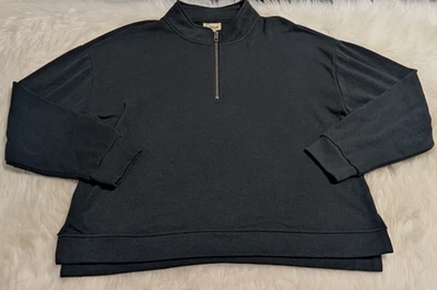 Sudadera Dittos Cuarto Cremallera Polar Pull Over Talla XL Extra Grande Negra Foto 1 de 4