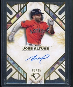 2025 Topps Diamond Icons Jose Altuve #AC-JA Gold Auto /25 Astros - Picture 1 of 2