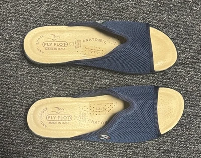 Sandalias Fly Flot para mujer azul marino - Hechas en Italia anti golpes EU 38 US 7.5 ¡Nuevas! Foto 1 de 4