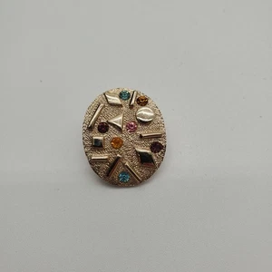 Single Vintage Sarah Coventry Sultana Gold Tone and Rhinestones Earring - Picture 1 of 7
