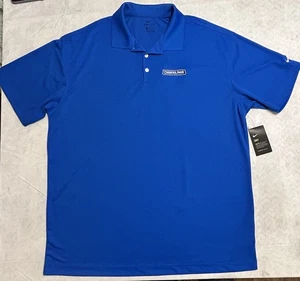 NWT Nike Dri-Fit COMERICA BANK Polo Shirt Men’s 3XL Blue Short Sleeve Logo - Picture 1 of 7