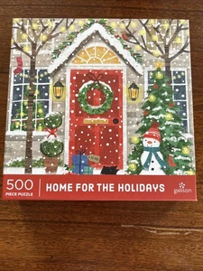 Galison HOME FOR THE HOLIDAYS 500 Piece Christmas Puzzle (R) - Picture 1 of 3