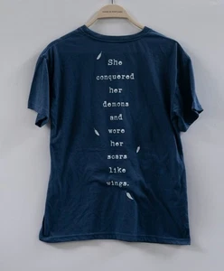 Atticus NWOT T-Shirt Women's She Conquered Her Demons Blue Size M - Picture 1 of 6