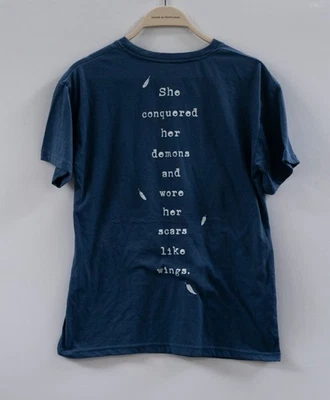 Atticus Camiseta Mujer Nueva Sin Etiquetas Ella Conquistó Sus Demonios Azul Talla M Foto 1 de 4