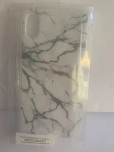 Onn Cellphone Case For iPhone X/XS Marble Look White/ Silver New In Package - Picture 1 of 4