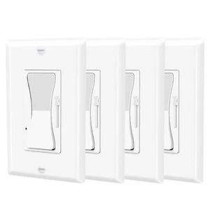 Decora Dimmer Switch fit for Dimmable LED or Incandescent/Halogen Bulbs 4-Pack - Picture 1 of 8