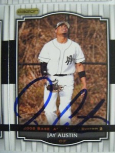 JAY AUSTIN signed ASTROS 2008 Razor baseball card AUTO Autographed NORTH ATLANTA