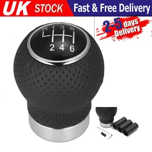 6 Speed Universal Car Leather Manual Car Vehicle Gear Shift Lever Knob Stick - Picture 1 of 10