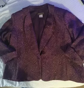Obsessions Couture womens 18W/20W 3 piece burgundy suit set - Picture 1 of 18
