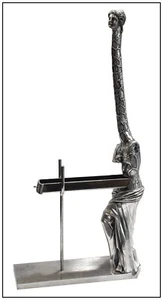 Salvador Dali Bronze Silver Patina Sculpture Venus A La Giraffe Signed Artwork - Picture 1 of 6