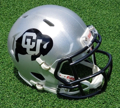 COLORADO BUFFALOES 2022 SILVER SPECIAL FOOTBALL MINI HELMET Cover