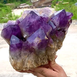 11.88LB Natural Amethyst geode quartz cluster crystal specimen Healing - Afbeelding 1 van 19
