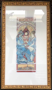 ALPHONSE MUCHA "BENEDICTINE DE LABBAYE NE FECAMP" DRUCK GERAHMTE REPRODUKTION - Bild 1 von 7