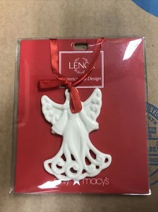Lenox Charms Fine Ivory China Pierced Angel Christmas Tree Ornament - Picture 1 of 2