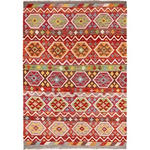 Hand Made Vegetable Kilim Traditional Chobi Rug Kilim Bedroom 5'9x8'1 ft -B30451 - Picture 1 of 8