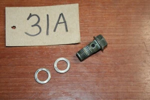 1985 Honda XR 350R Front Brake Hose Banjo Bolt Washers OEM 85 G - Picture 1 of 5
