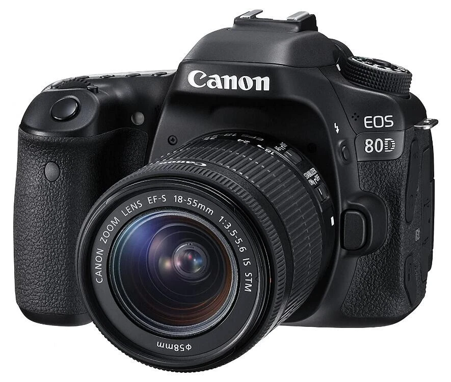 Canon EOS 80D 24.2MP Digital SLR Camera - Black (Kit w/ EF-S IS STM 18-55mm) - Image 1 of 1