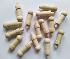 Piccoli picchetti scuotitore in legno di faggio appendiabiti legno non finito miniatura cassetto mobile - Foto 1 di 2