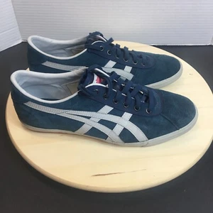 Onitsuka Tiger Blue White Athletic Shoes F580414 Sz 9.5 Men's Asics D2j1K - Picture 1 of 9