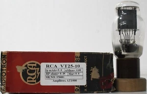 NOS NIB VT25-10 RCA Radiotron Brown Base made in U.S.A Amplitrex Tested Qty 1 Pc - Picture 1 of 9