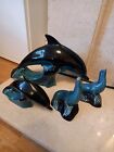 4 Poole pottery Animal Figures 2 dolphin and 2 seals 