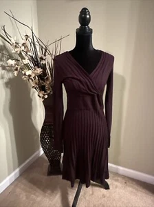 Auth KARL LAGERFELD Purple SWEATER Dress Small - Picture 1 of 4