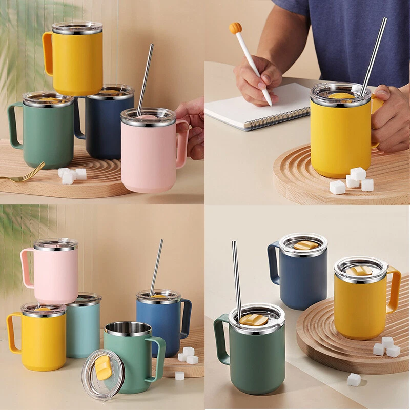 Taza de café de acero inoxidable estilo nórdico taza oficina agua vaso ins simple Foto 1 de 4