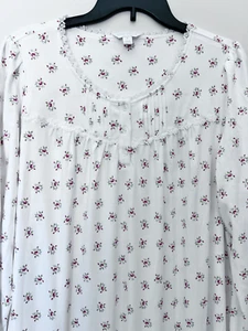 $74 Gorgeous soft NWT Charter Club Women's Cotton Printed Nightgown, ROSEBUD Med - Picture 1 of 9