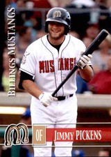 2014 Billings Mustangs Grandstand 24 Jimmy Pickens West Bloomfield Michigan Card