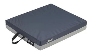 Cojín para silla de ruedas Drive Gel 18" X 16" X 3", cojín de asiento, fondo de vinilo impermeable - Imagen 1 de 3