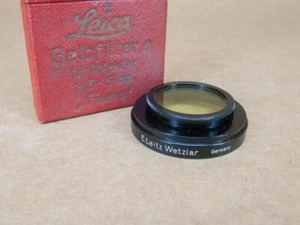 Leitz Leica Early Stepped Mount FIUNS A36 n. 0 V. Filtro giallo chiaro - con scatola - Foto 1 di 3