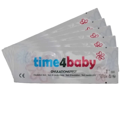 TIME4BABY Ultra-Sensitive Ovulation 10miu/mL Test Kit Fertility Predictor, Pack of 50