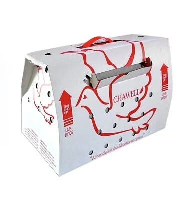 Caixa de transporte de pássaros vivos ventilada aprovada pelo USPS aves pombos galo faisão - Imagem 1 de 4